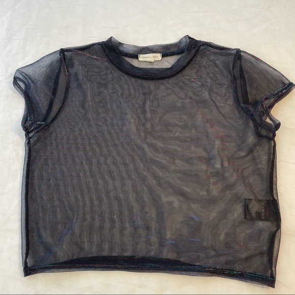 Sparkly Mesh crop top - Picture 2 of 3